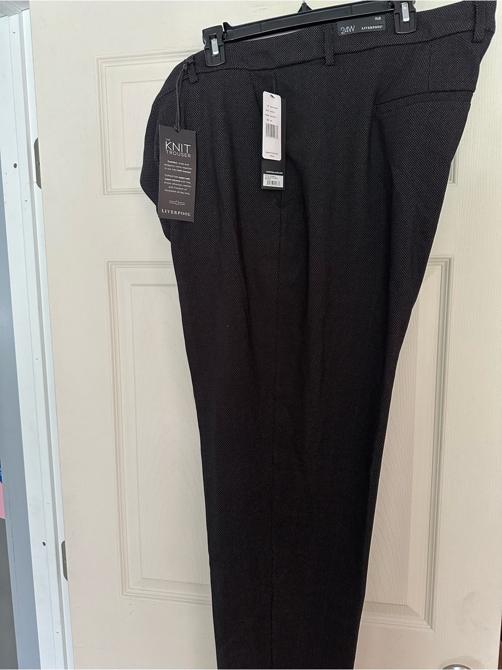 Liverpool Women’s Knit Trouser - Black-Gray